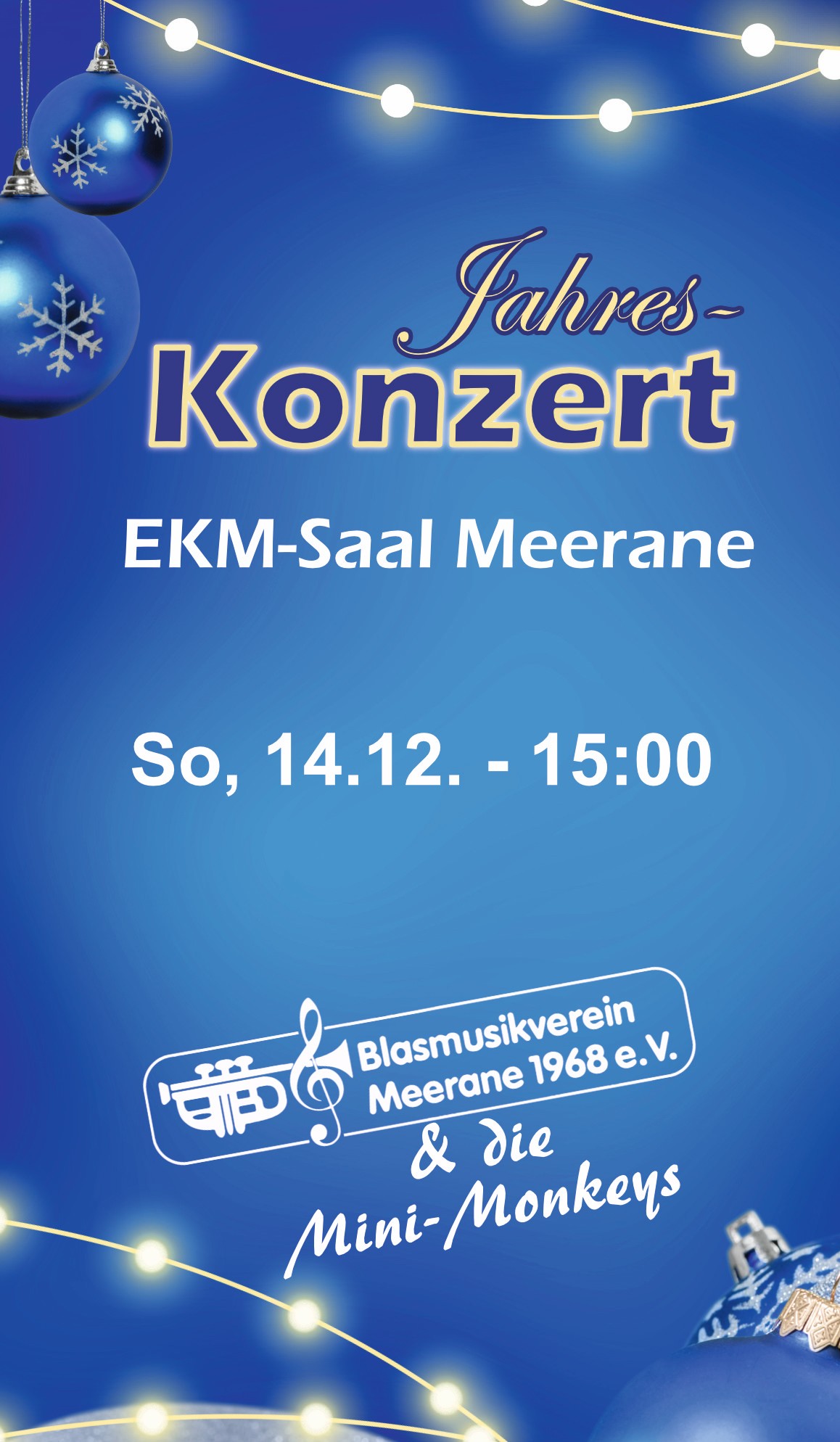 Eintrittskarte zum Jahreskonzert am 14.12.2025 um 15 Uhr